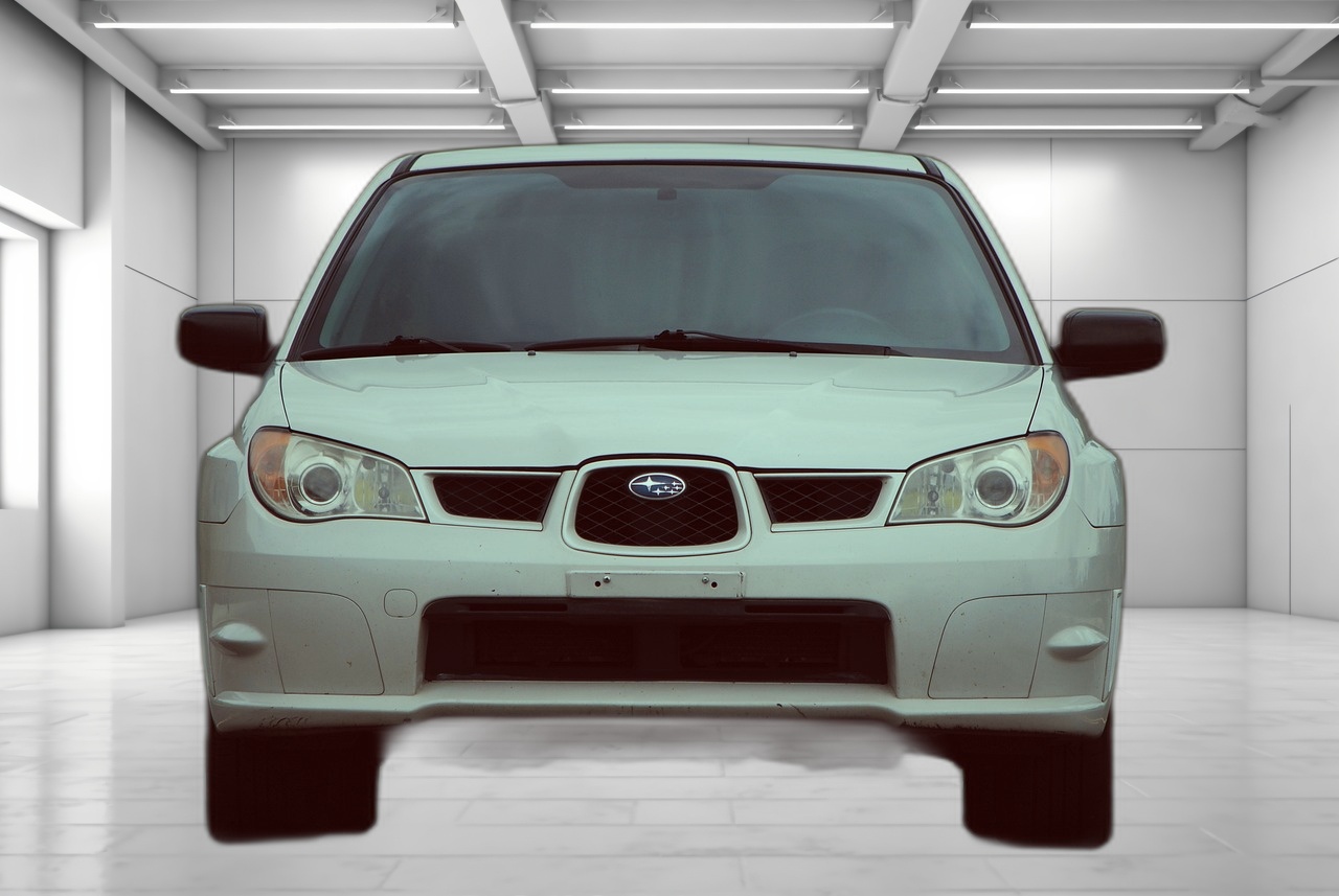 Car with professional studio background